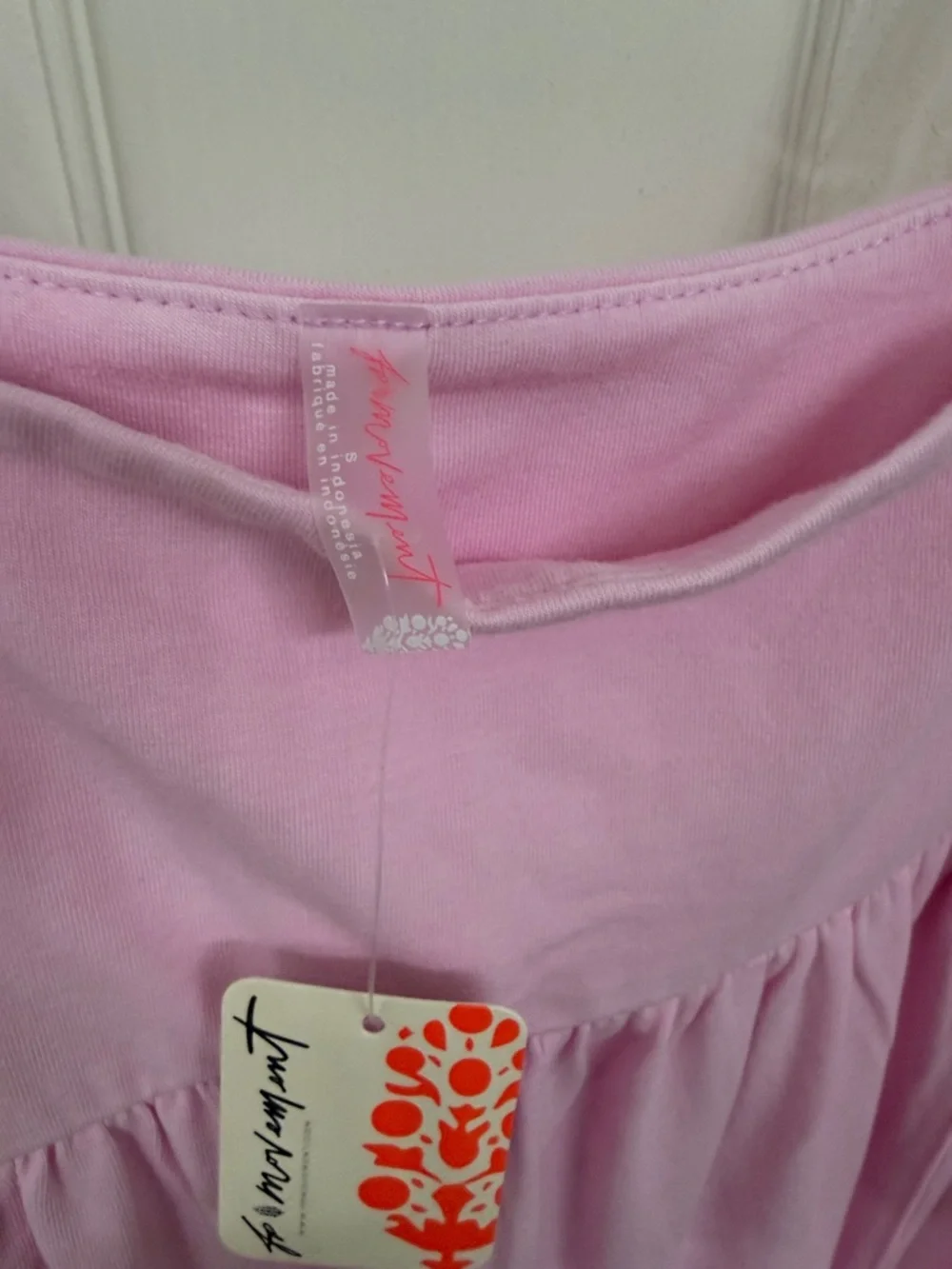 FP Movement Hot Shot Strappy Onesie in Powder Pink: S - Picture 6 of 7